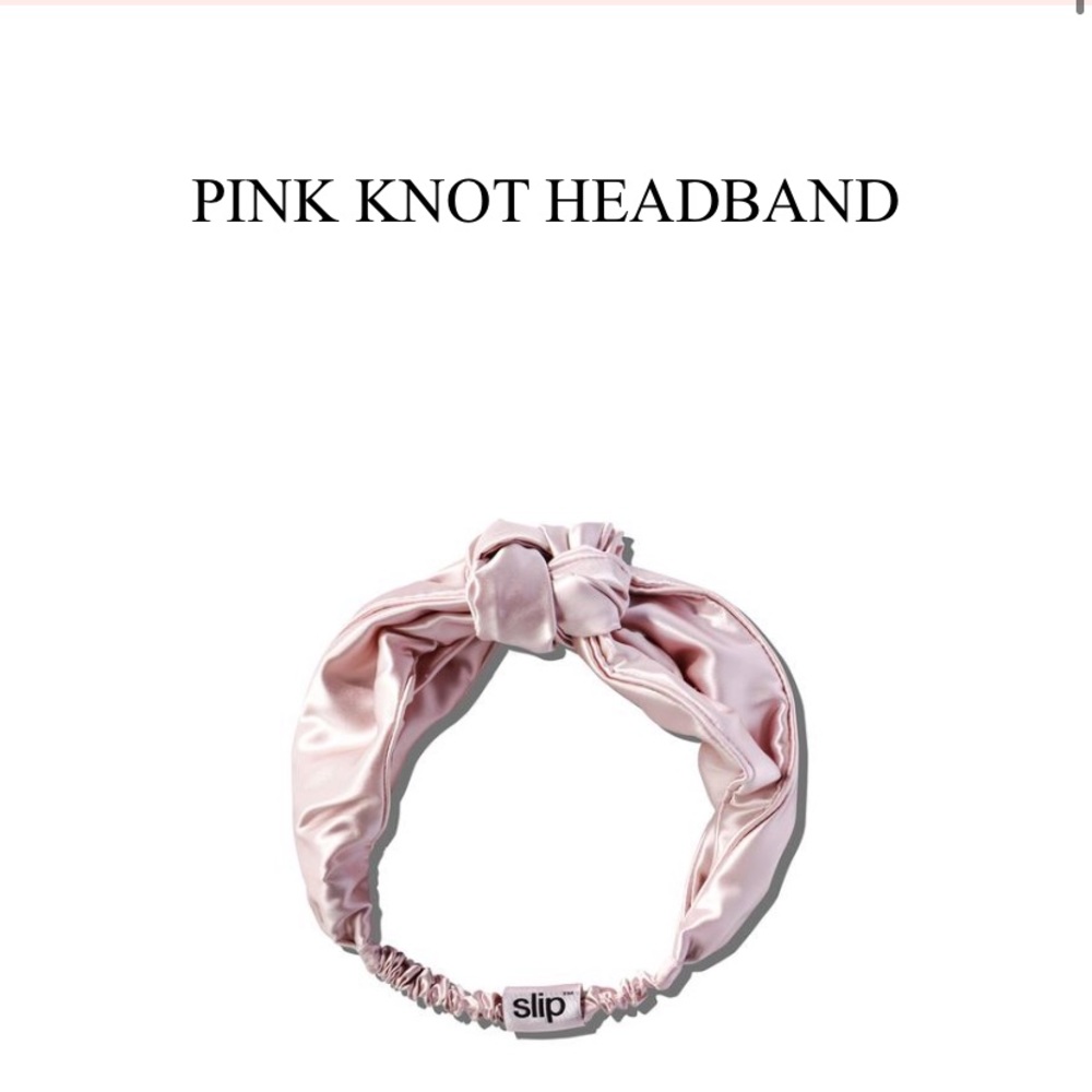 Slip Silk Pink Knot Headband
